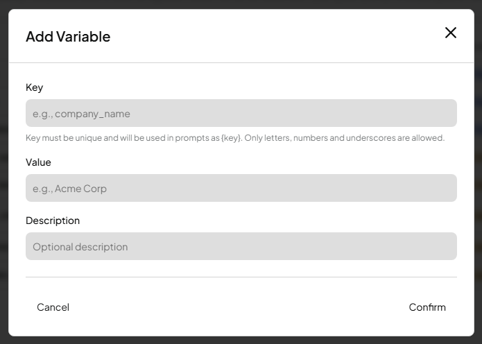 Add System Prompt Variable