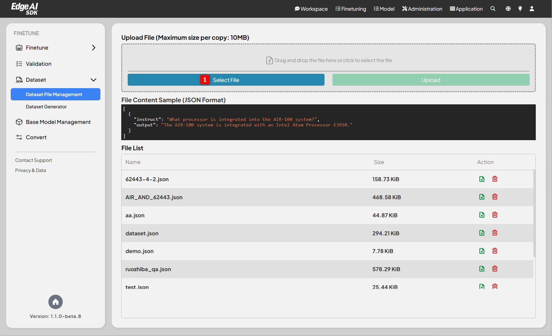 Dataset Management
