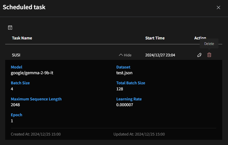 Task Configuration