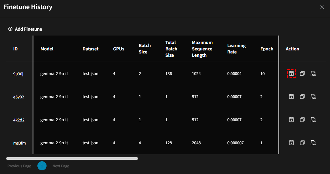 從歷史記錄新增排程任務