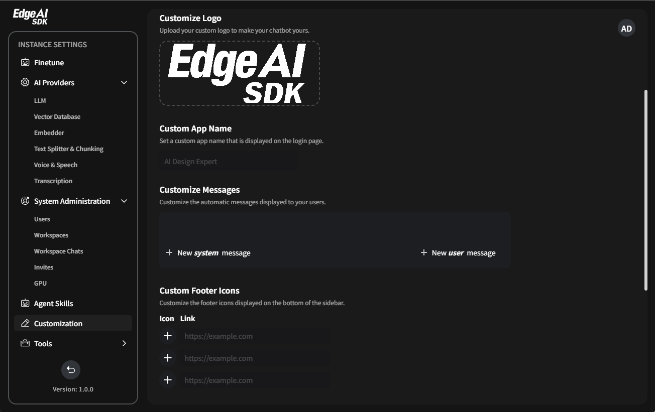 Appearance Customization